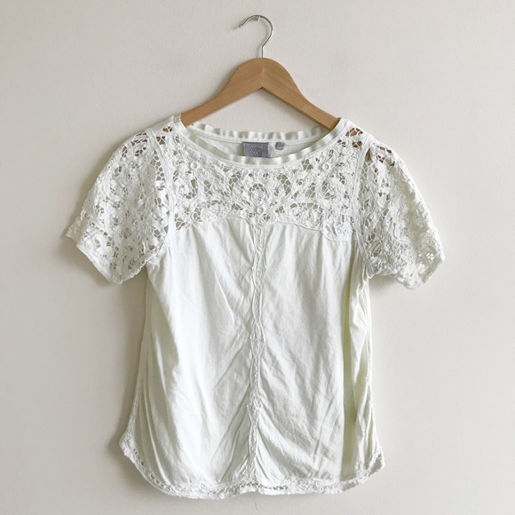 Anthropologie Vanessa Virginia Lace Tee - Picture 2 of 4